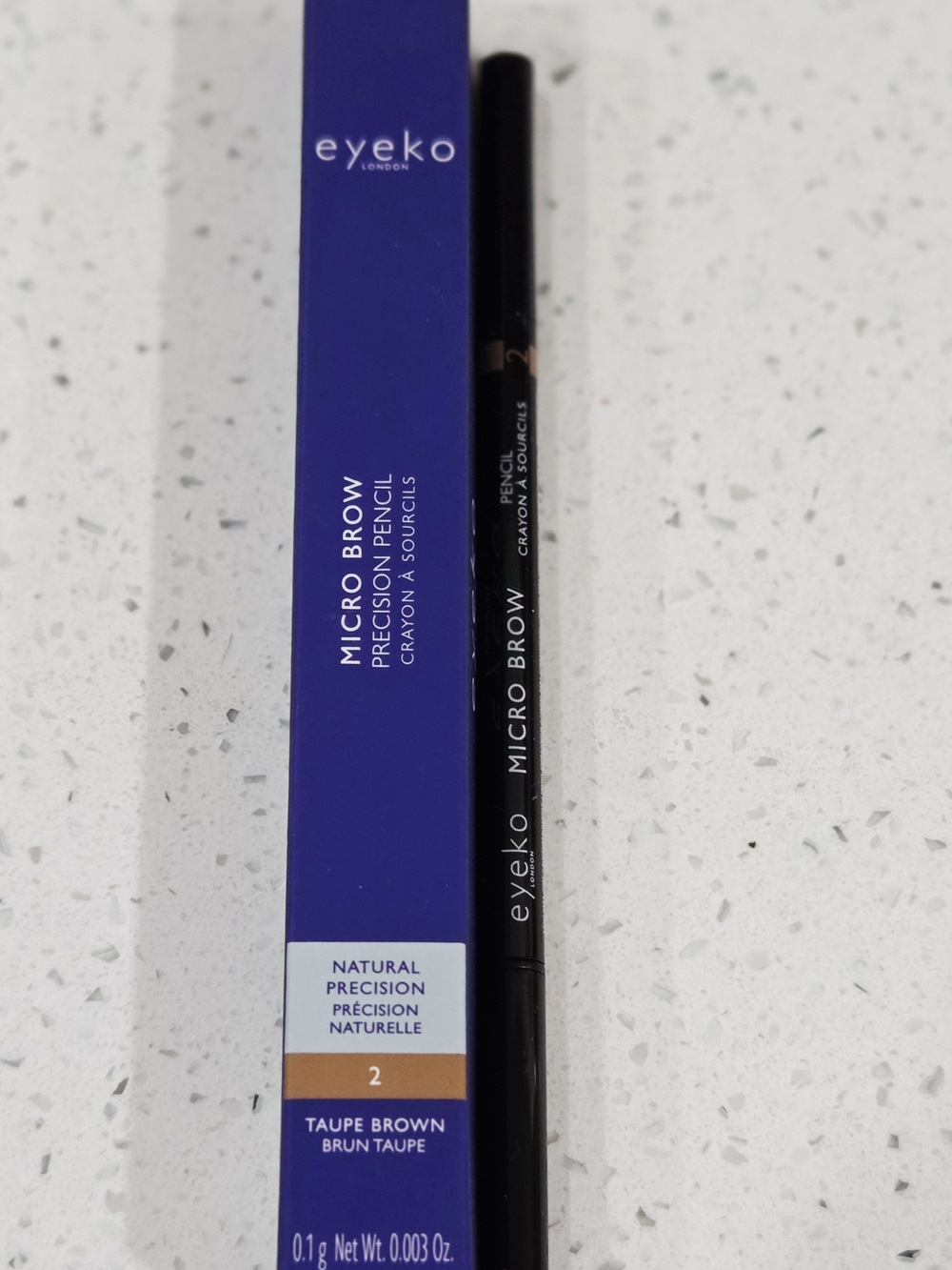 Eyeko Micro Brow Precision Pencil in Taupe Brown Plus End Brush